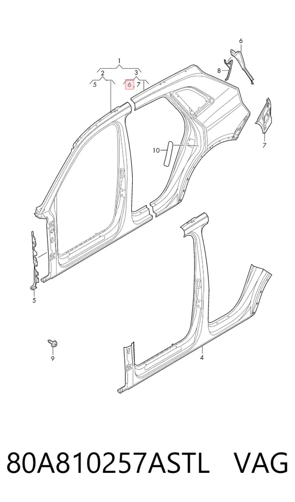 80A810257ASTL VAG