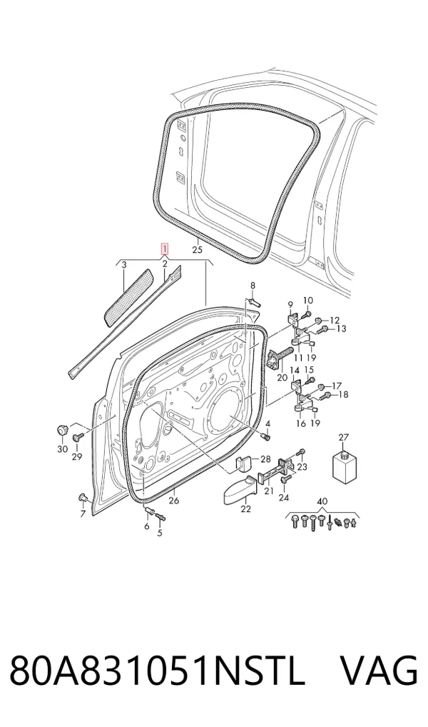 Porta dianteira esquerda Audi Q5 FYB, FYG