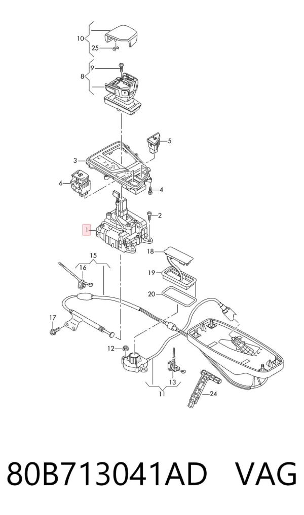 Mecanismo de mudança (ligação) Audi Q5 FYB, FYG