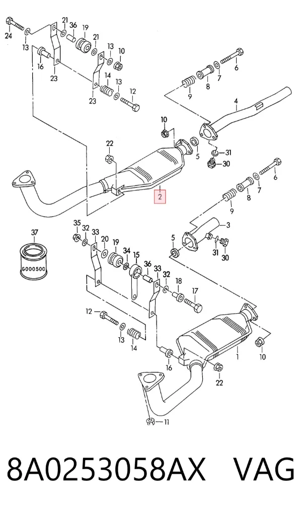 Convertidor - catalisador 8A0253058AX VAG