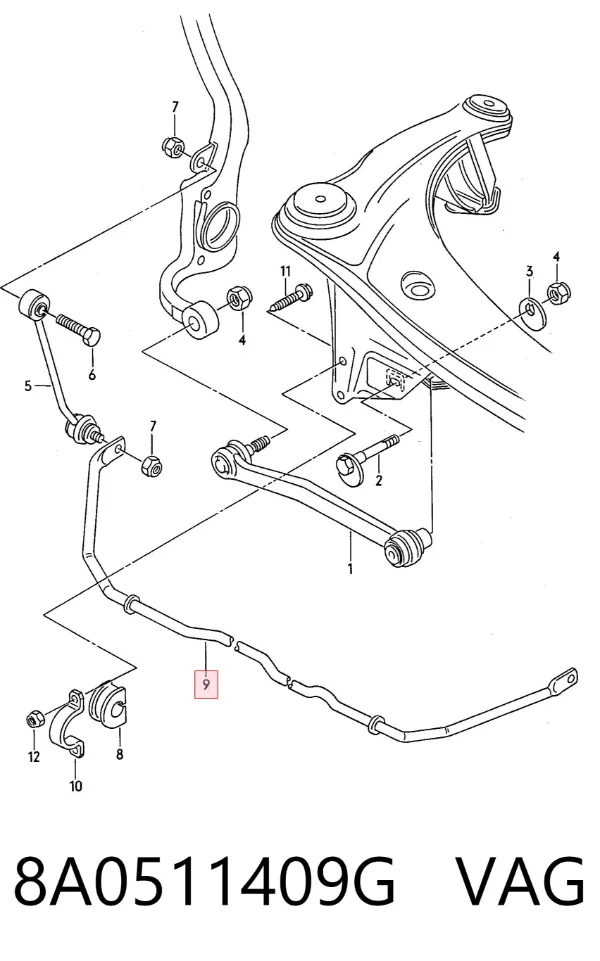 Estabilizador traseiro Audi A4 B5
