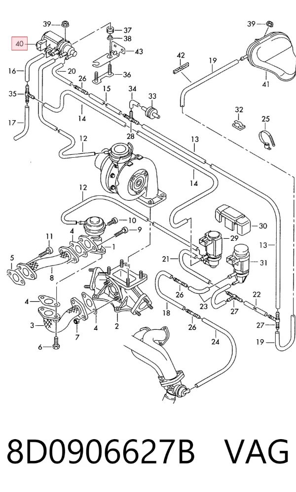 Convertidor de pressão (solenoide) de supercompressão 8D0906627B VAG