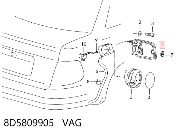 Alcapão do tanque de combustível Audi A4 Avant B5