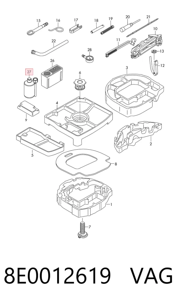 Selante para os pneus 8E0012619 VAG