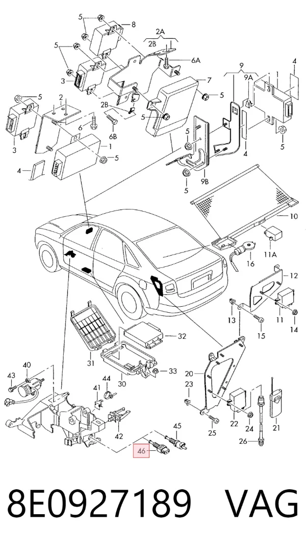 Sensor de ativação de embraiagem 8E0927189 VAG
