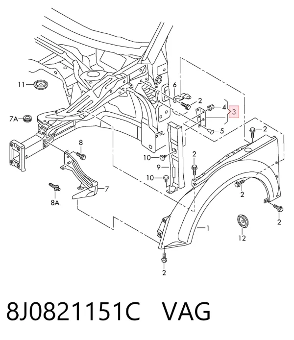  8J0821151C VAG