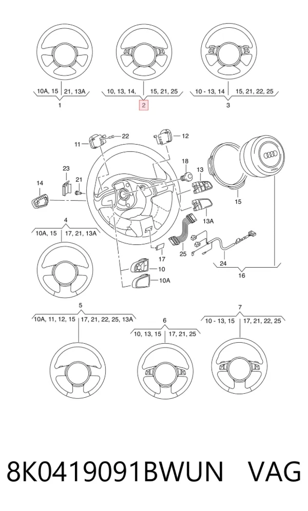 Volante 8K0419091BWUN VAG