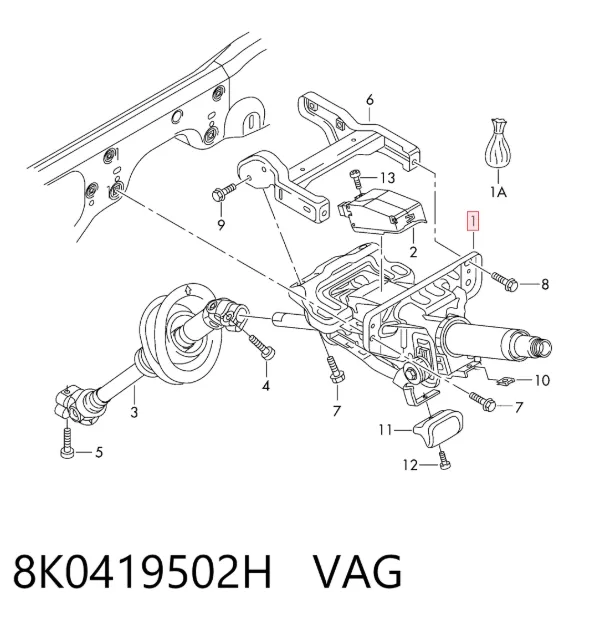 Coluna da direção Audi A4 Avant B8