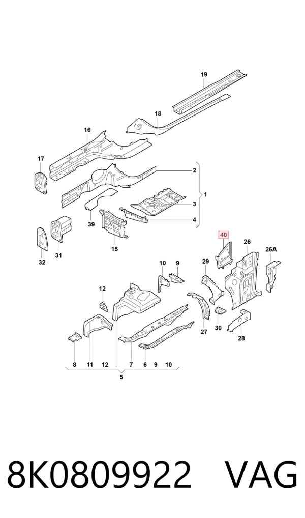  8K0809922 VAG