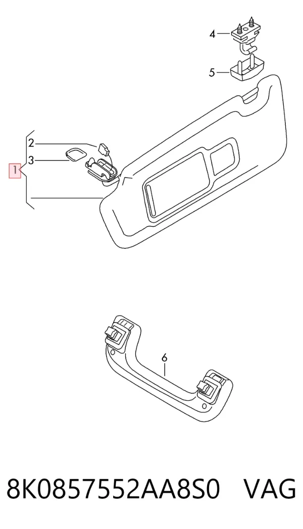 Pala contra o sol Audi A5 Sportback