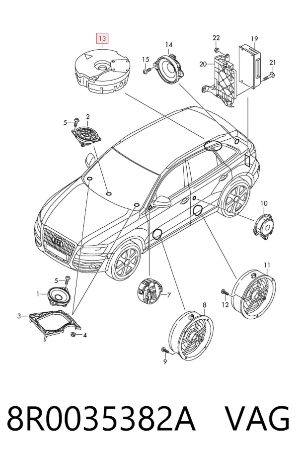 Subwoofer 8R0035382A VAG