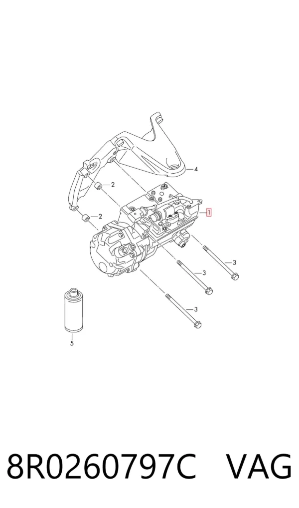 Compressor de aparelho de ar condicionado 8R0260797C VAG
