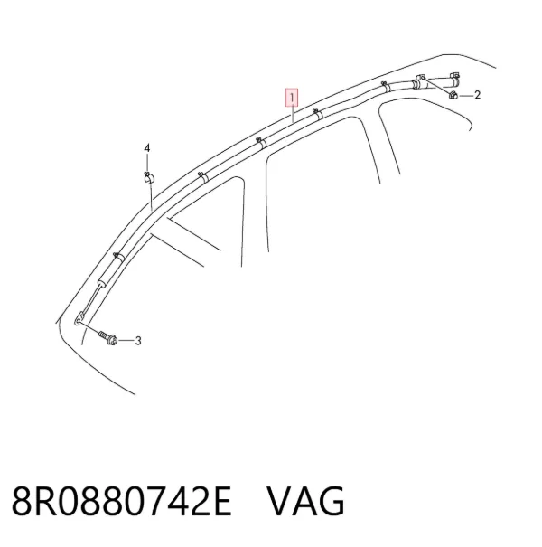 Cinto de segurança (AIRBAG) de estore lateral direito 8R0880742E VAG