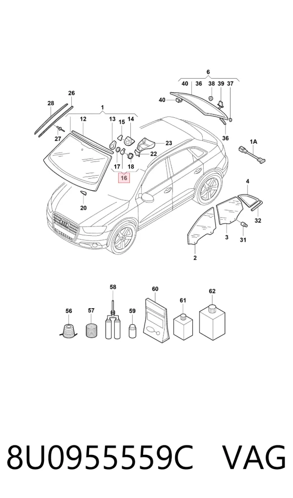 Sensor de chuva 8U0955559C VAG