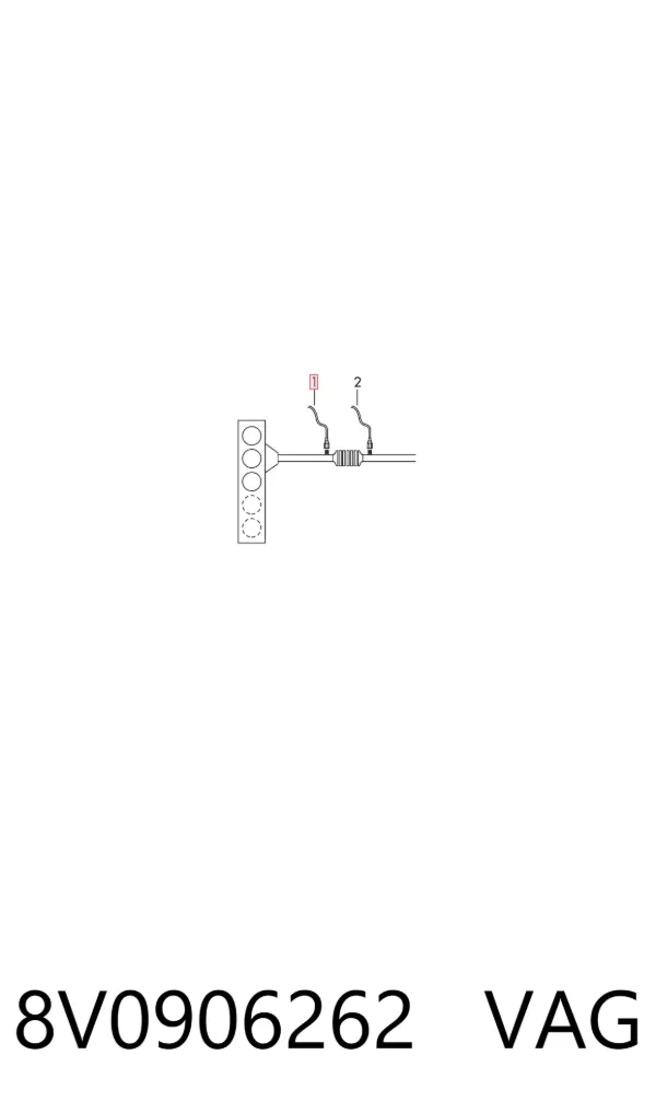 Sonda lambda, sensor de oxigênio até o catalisador 8V0906262 VAG