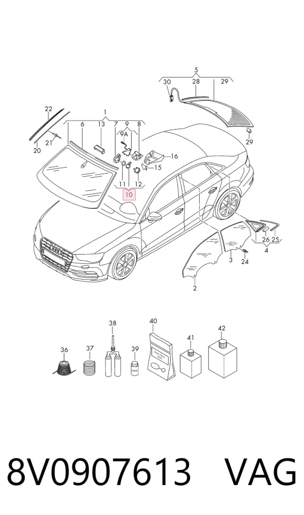 Sensor de chuva 8V0907613 VAG
