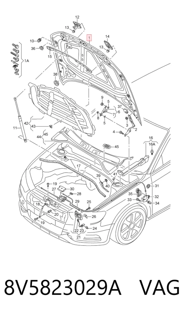 Capota 8V5823029A VAG