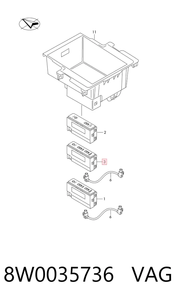 Concentrador USB 8W0035736 VAG