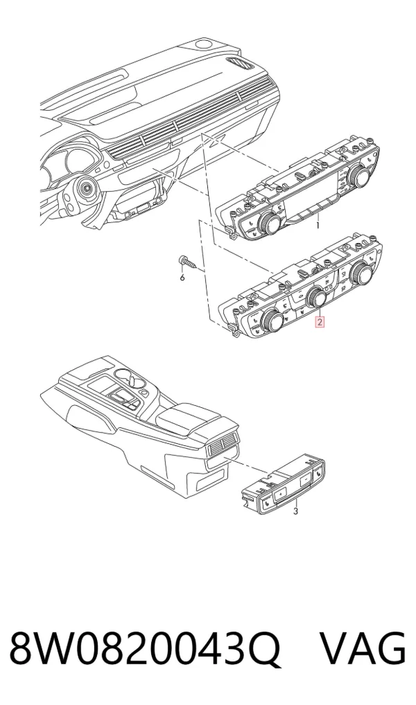 Unidade de controlo dos modos de aquecimento/condicionamento Audi A5 Sportback