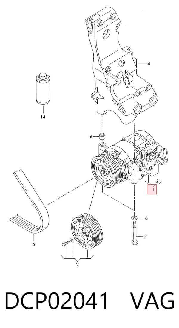 Compressor de aparelho de ar condicionado DCP02041 VAG