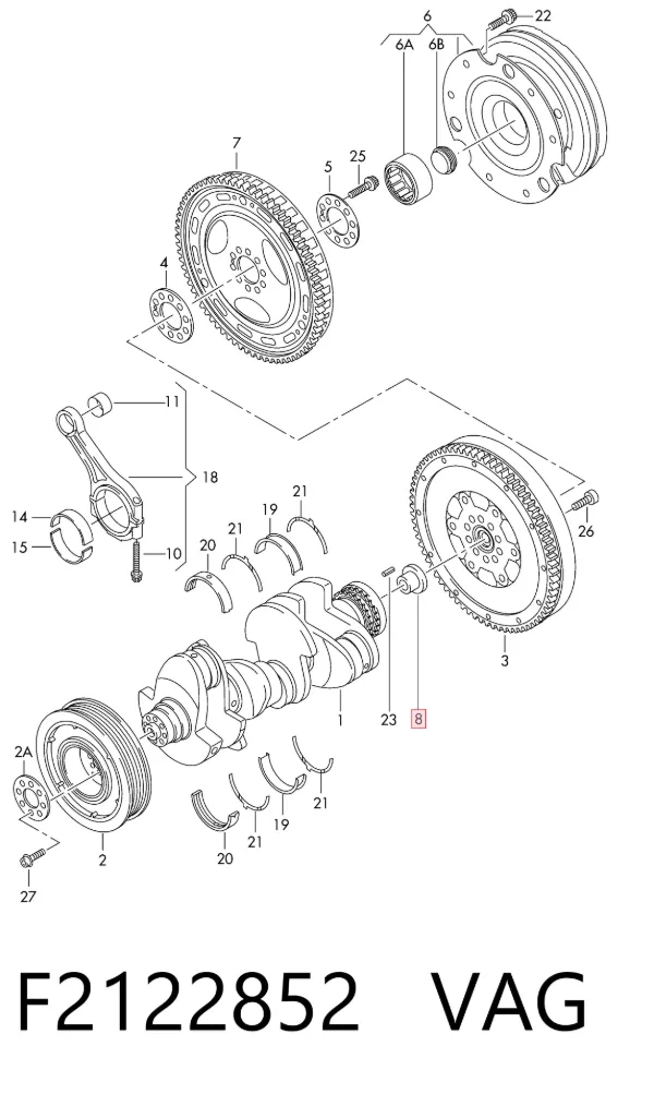Kit de embraiagem (3 peças) F2122852 VAG
