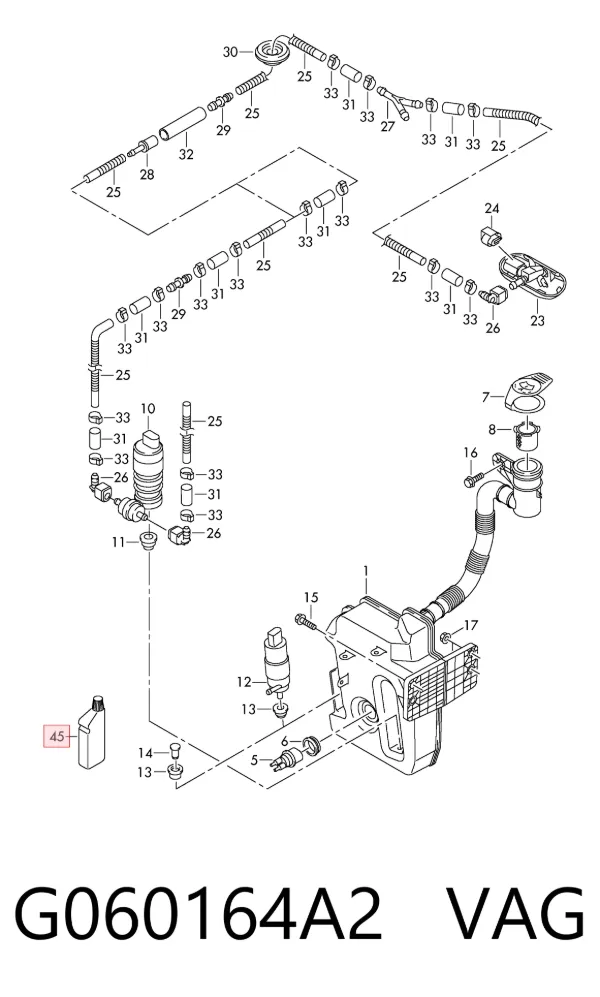 Fluido para lavador de pára-brisas G060164A2 VAG