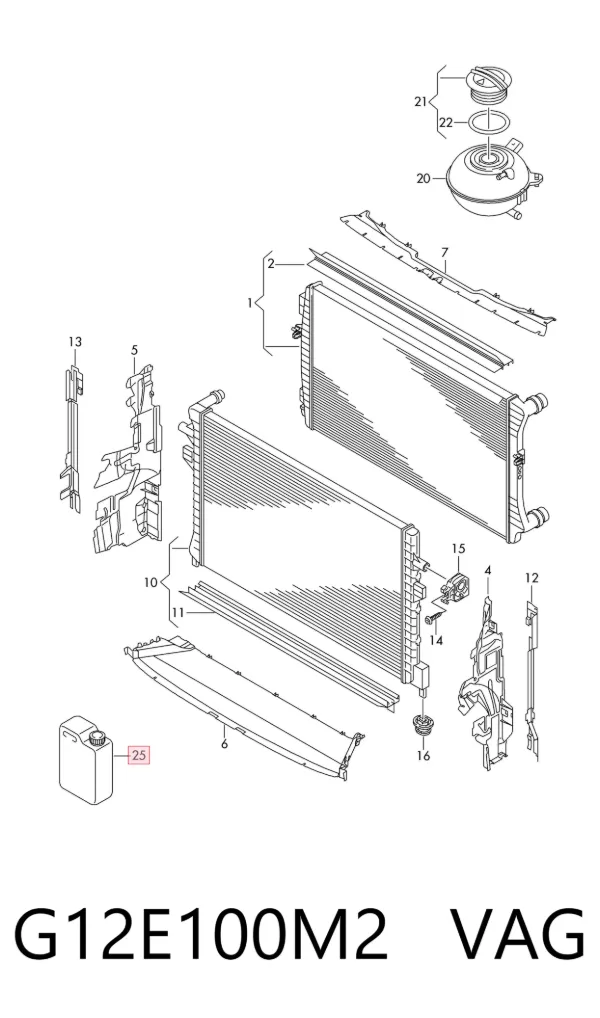 Fluido de esfriamento G12E100M2 VAG