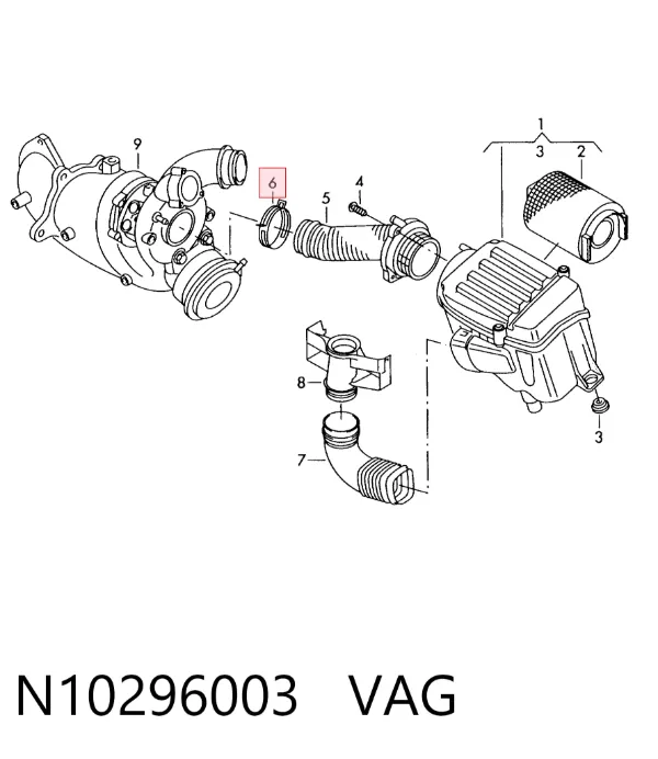 Consola de tanque de combustível N10296003 VAG