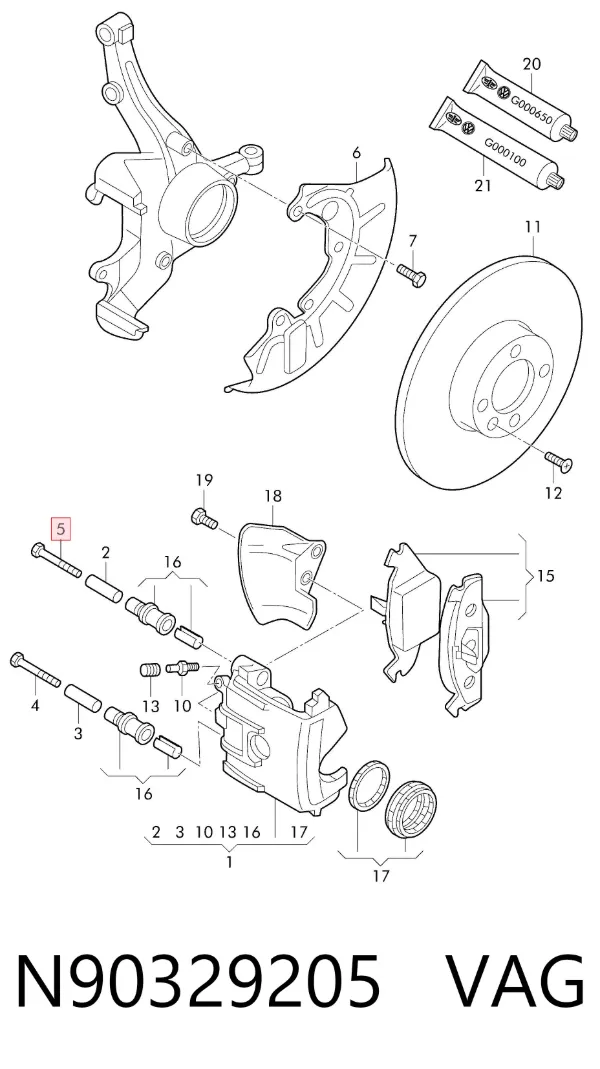 Parafuso de cabeça de motor (CBC) N90329205 VAG