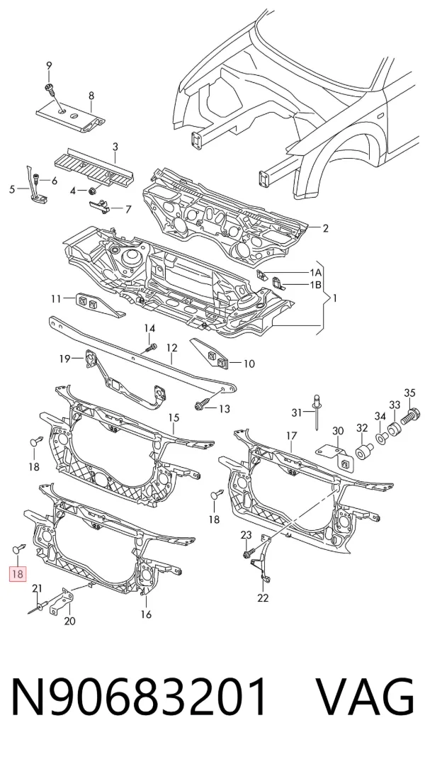 Parafuso N90683201 VAG