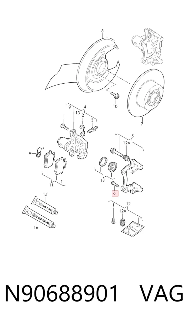 Parafuso de cabeça de motor (CBC) N90688901 VAG
