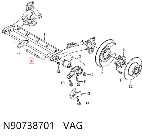 Parafuso N90738701 VAG
