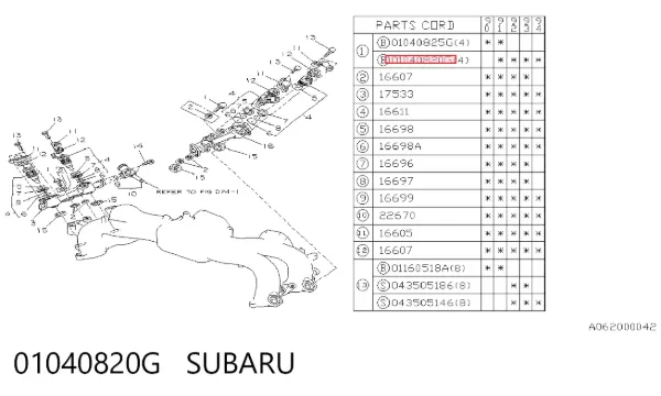 Sinal de parada traseiro adicional 01040820G Subaru