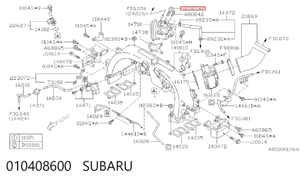  010408600 Subaru