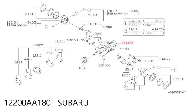Cambota de motor Subaru Legacy II