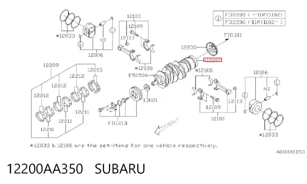 Cambota de motor Subaru Outback IV