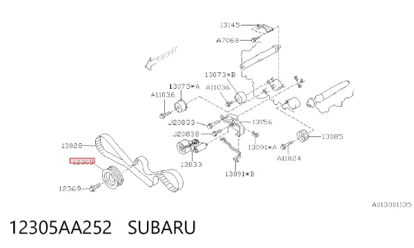 Polia de cambota 12305AA252 Subaru