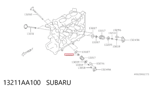 Vedação de válvula (de óleo) de escape 13211AA100 Subaru