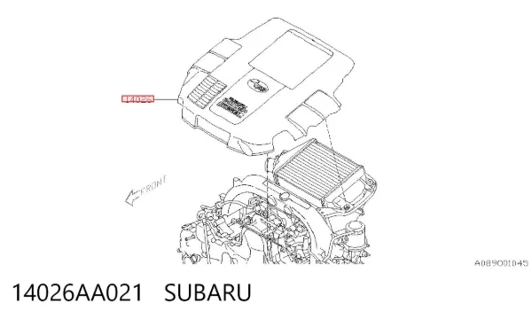 Tampa de motor decorativa 14026AA021 Subaru