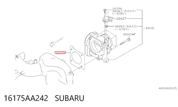 Vedante da válvula de borboleta Subaru Legacy IV