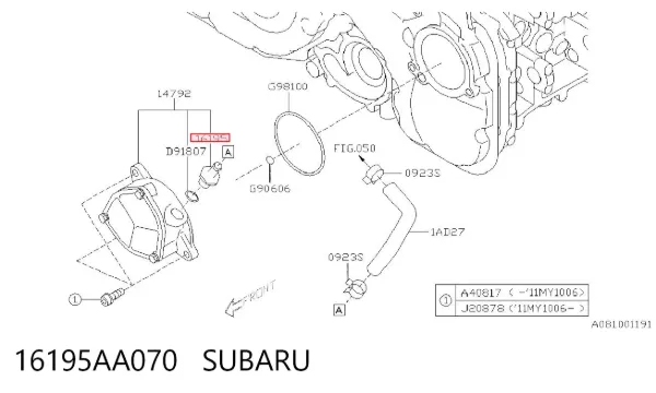  16195AA070 Subaru