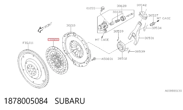Disco de embraiagem 1878005084 Subaru
