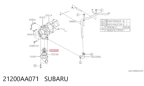 Termostato 21200AA071 Subaru