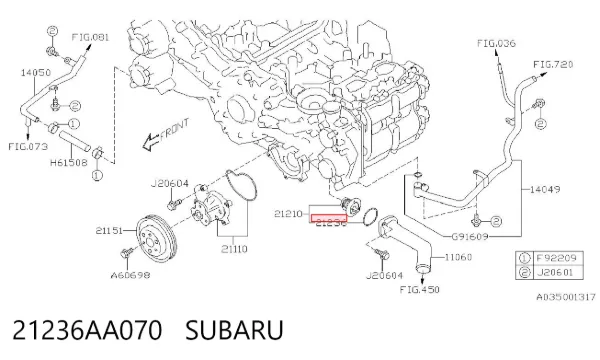  21236AA070 Subaru