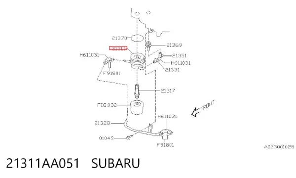 Radiador de óleo (frigorífico), debaixo de filtro 21311AA051 Subaru