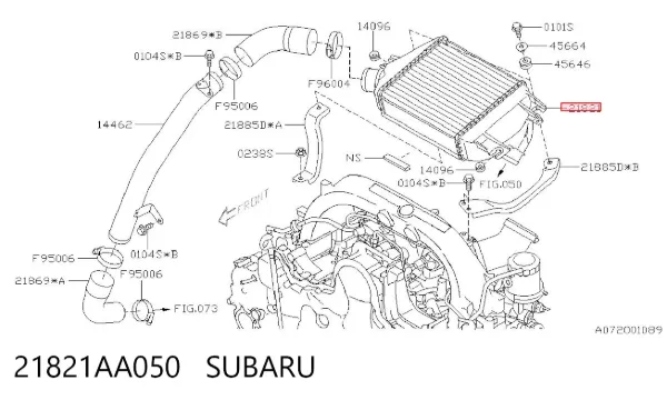 Radiador de intercooler Subaru Forester IV