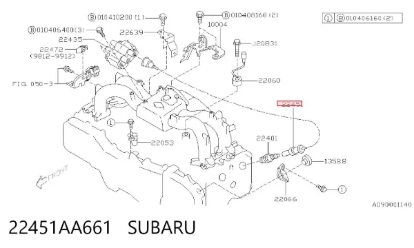 Fios de alta voltagem, kit 22451AA661 Subaru