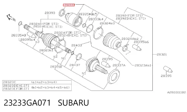  23233GA071 Subaru