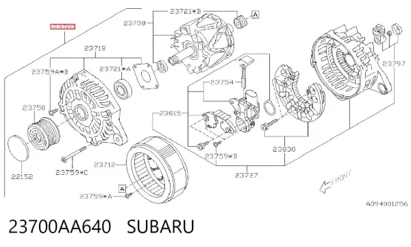 Gerador 23700AA640 Subaru