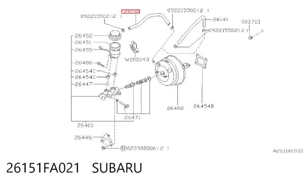  26151FA021 Subaru
